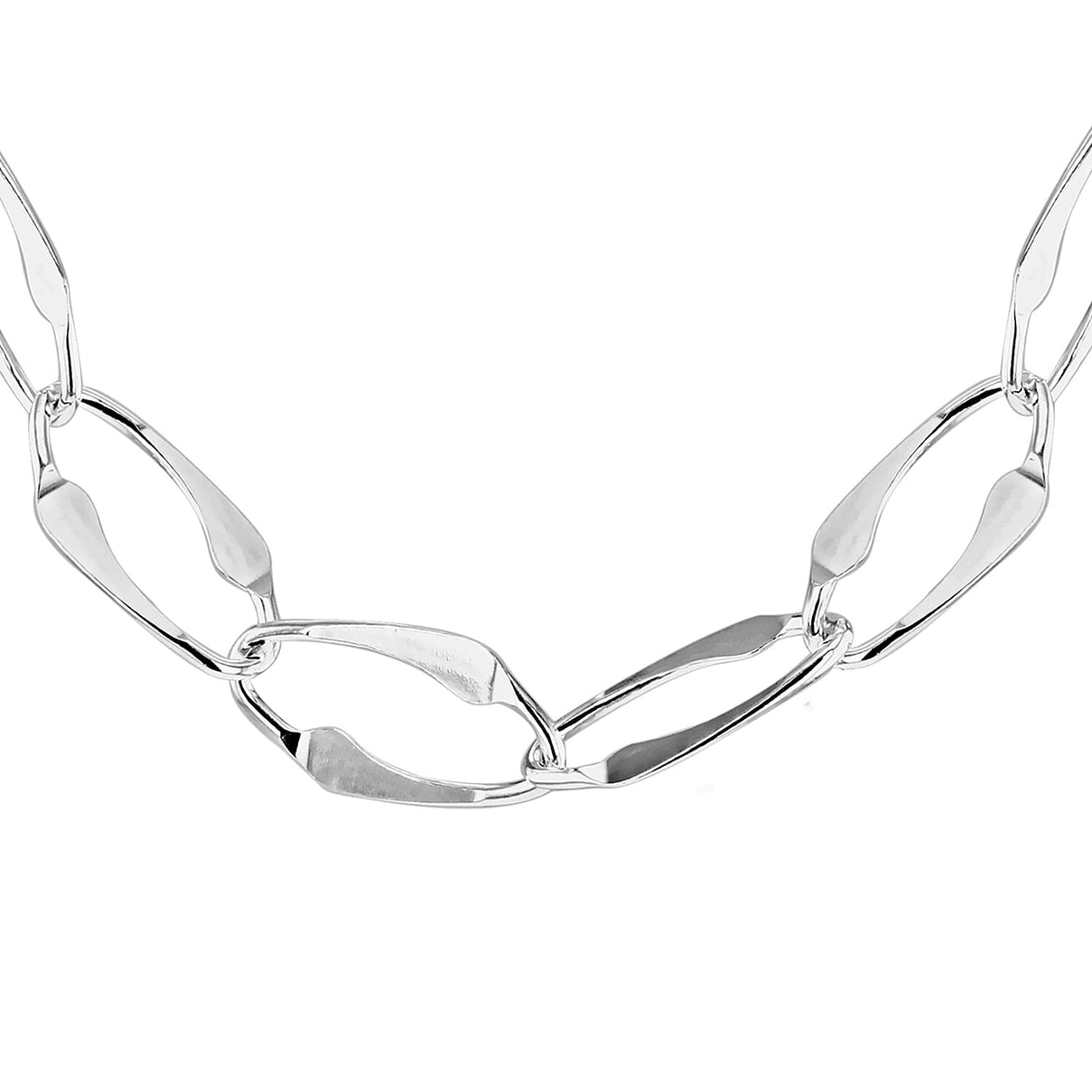Sterling Silver 8mm Flat Graduated Link Chain 20 Inch 7619129 0