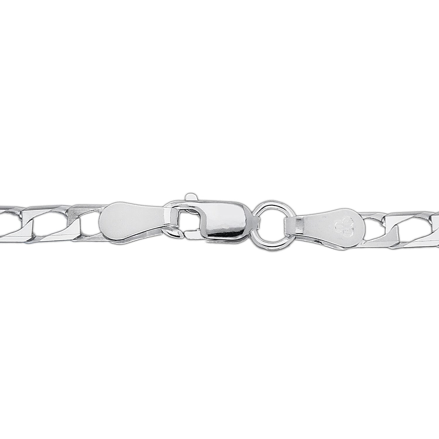 Sterling Silver Diamond Cut Square Curb Chain 20 Inch 7606766 2