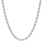 Sterling Silver Rope Chain (Size - 22) with Lobster Clasp, Silver Wt. 8.20 Gms.