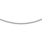 Panza Curb Chain (Size - 20) With Spring Ring Clasp Sterling Silver.