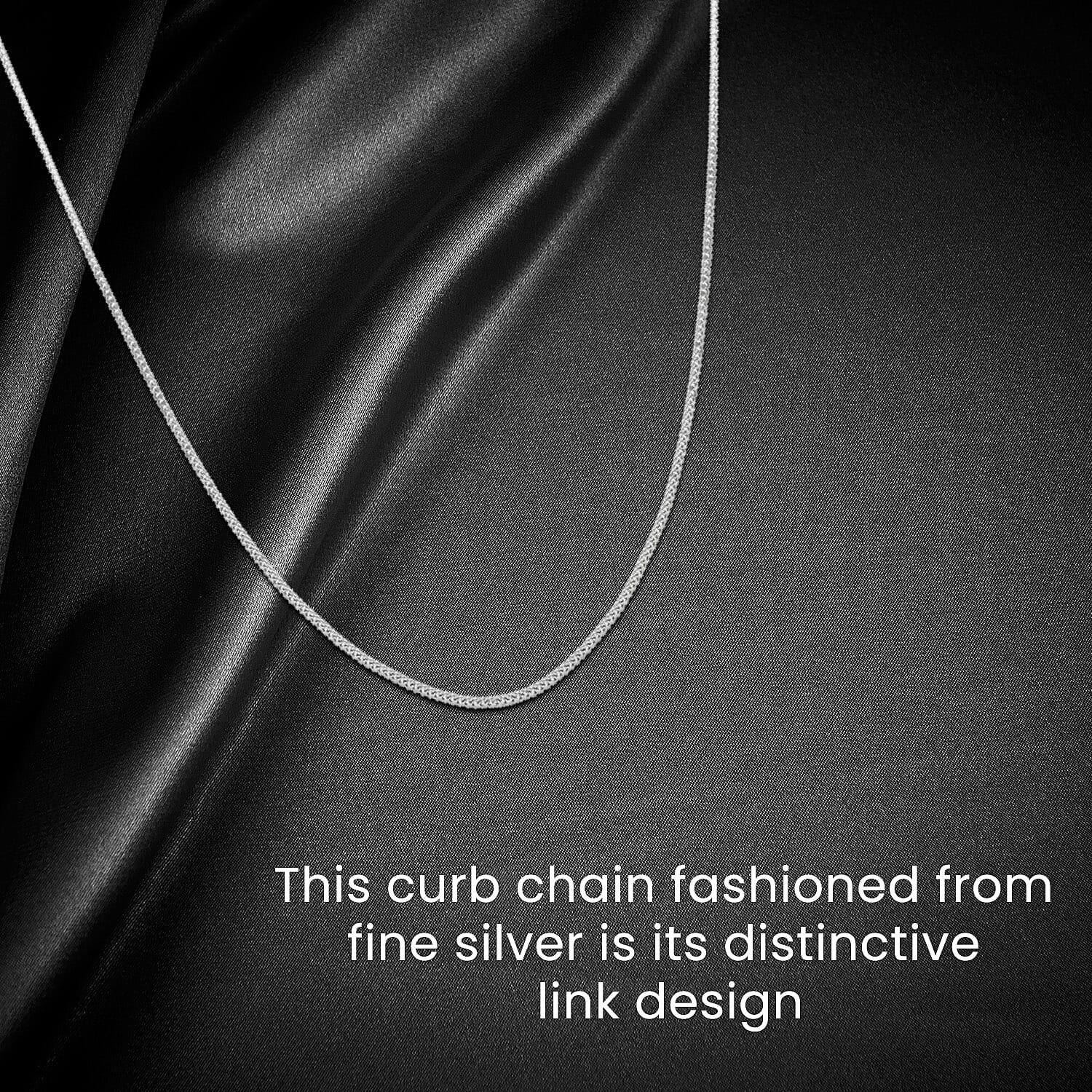 Sterling Silver Adjustable Panza Curb Chain 18 Inch - 20 Inch 7603801 2