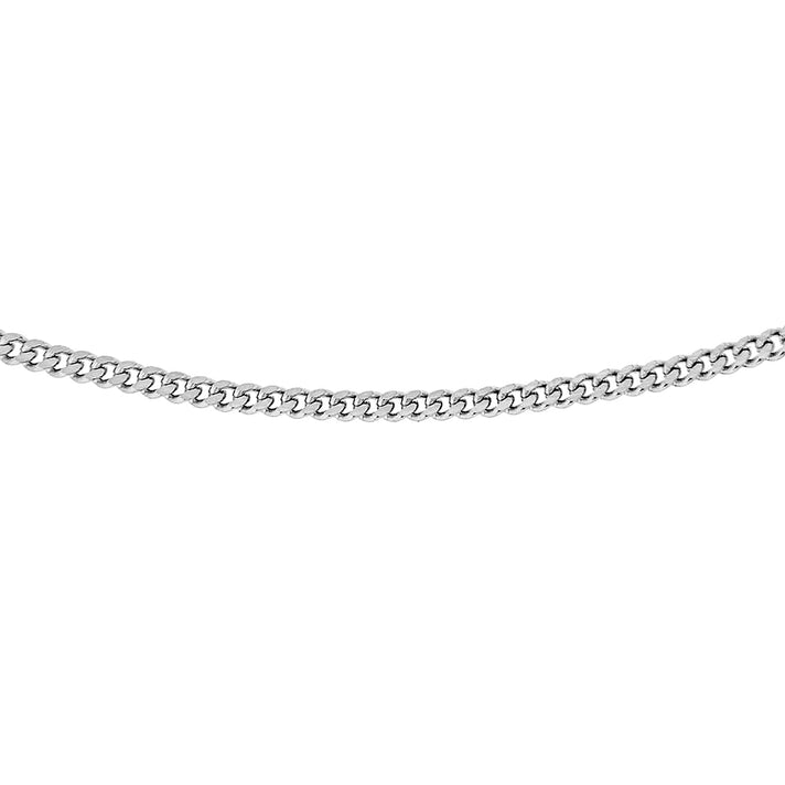 Sterling Silver 1.4mm Panza Curb Chain 20 Inch 7603826 1