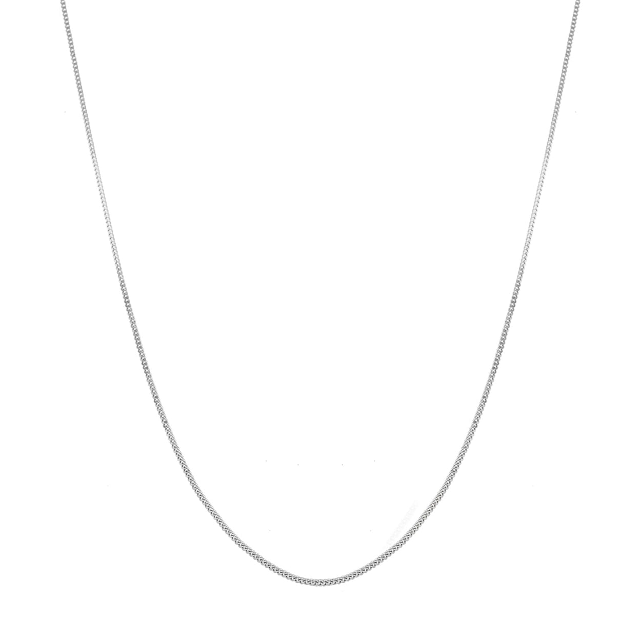 Sterling Silver 1.4mm Panza Curb Chain 20 Inch 7603826 1