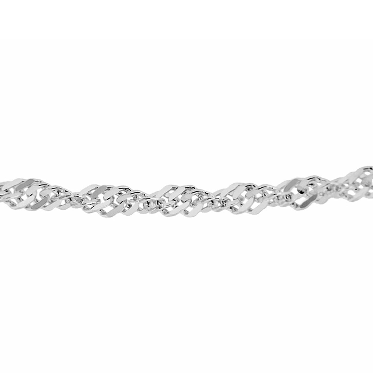 Sterling Silver Diamond Cut Twist Curb Chain 20 Inch 7605053 0