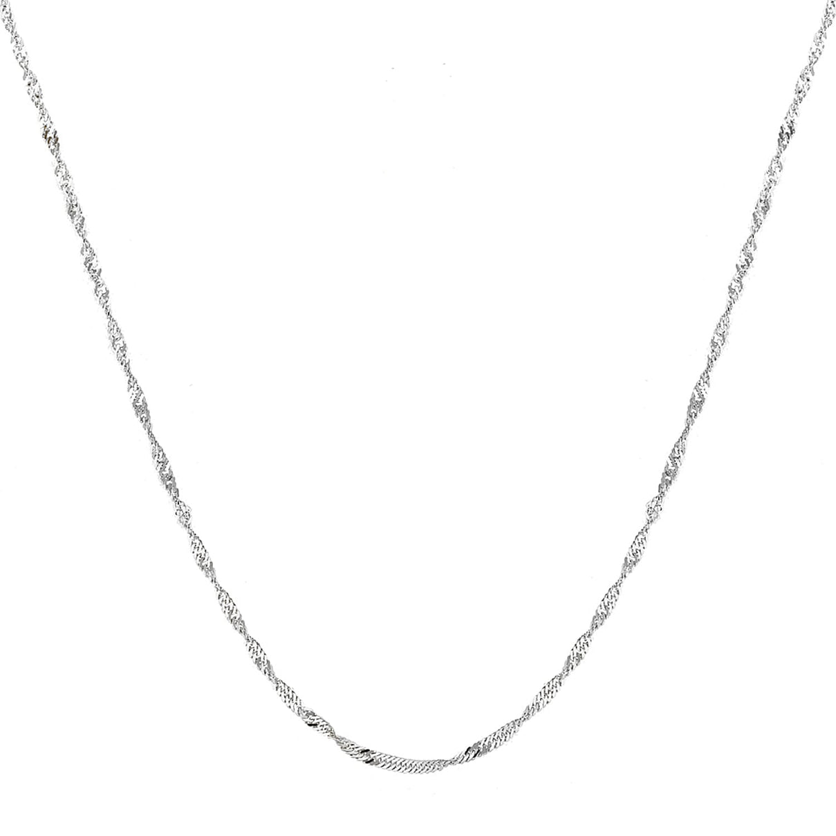 Sterling Silver Diamond Cut Twist Curb Chain 20 Inch 7605053 1