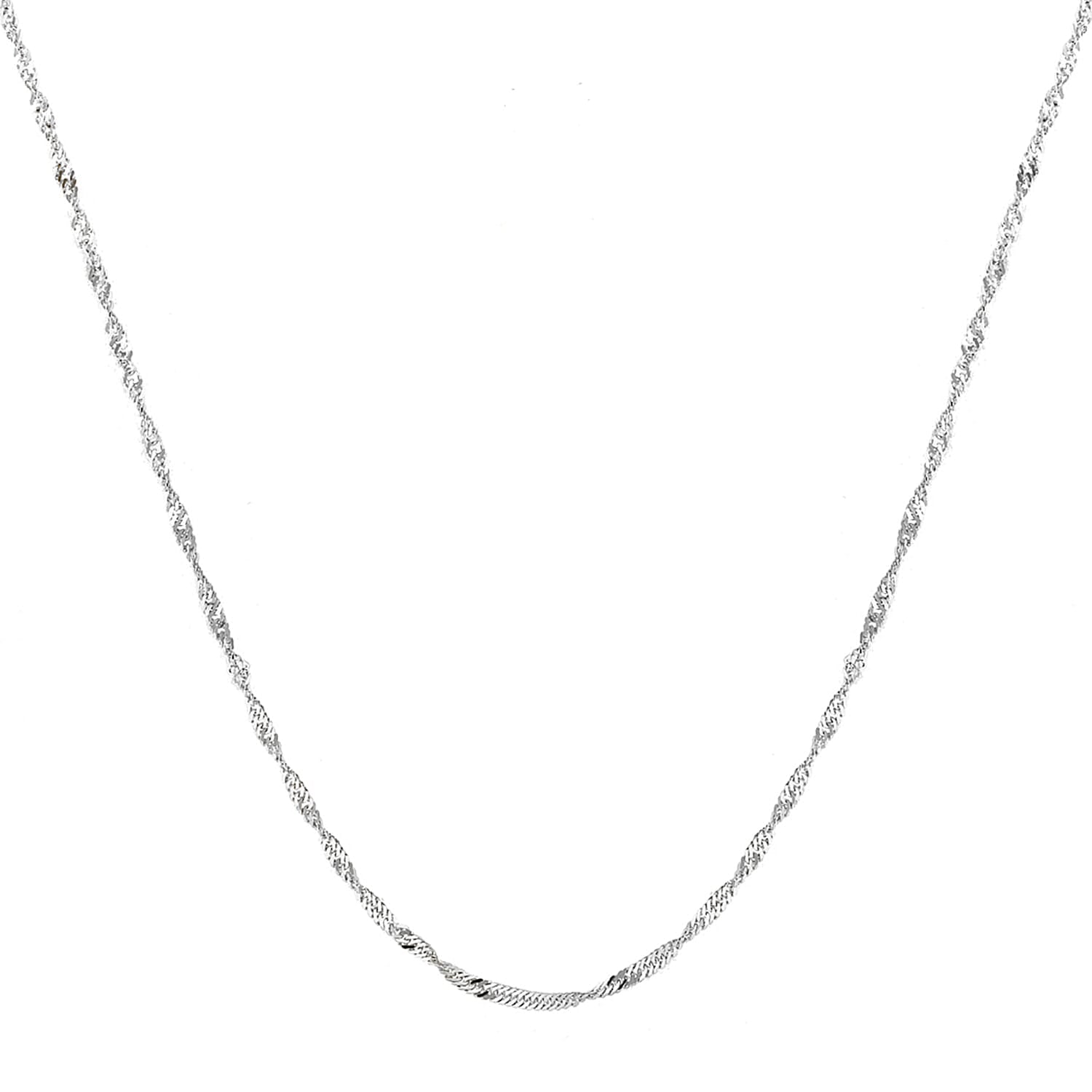 Sterling Silver Diamond Cut Twist Curb Chain 20 Inch 7605053 1