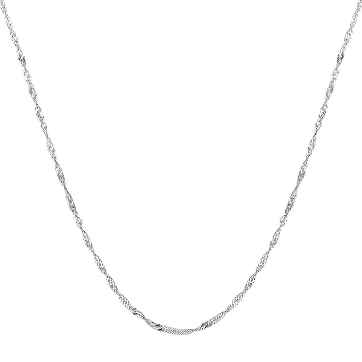 Sterling Silver Diamond Cut Twist Curb Chain 20 Inch 7605053 2