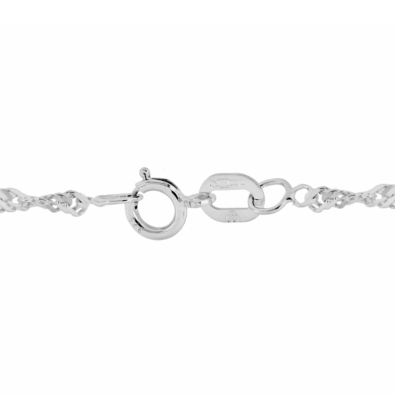 Sterling Silver Diamond Cut Twist Curb Chain 20 Inch 7605053 2