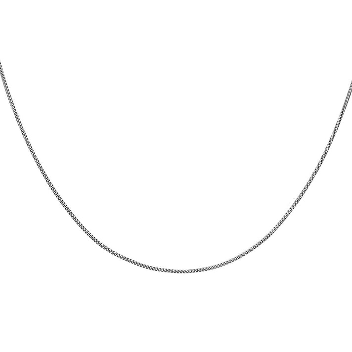 Sterling Silver Rhodium Plated Panza Curb Chain 20 Inch 7606187 1
