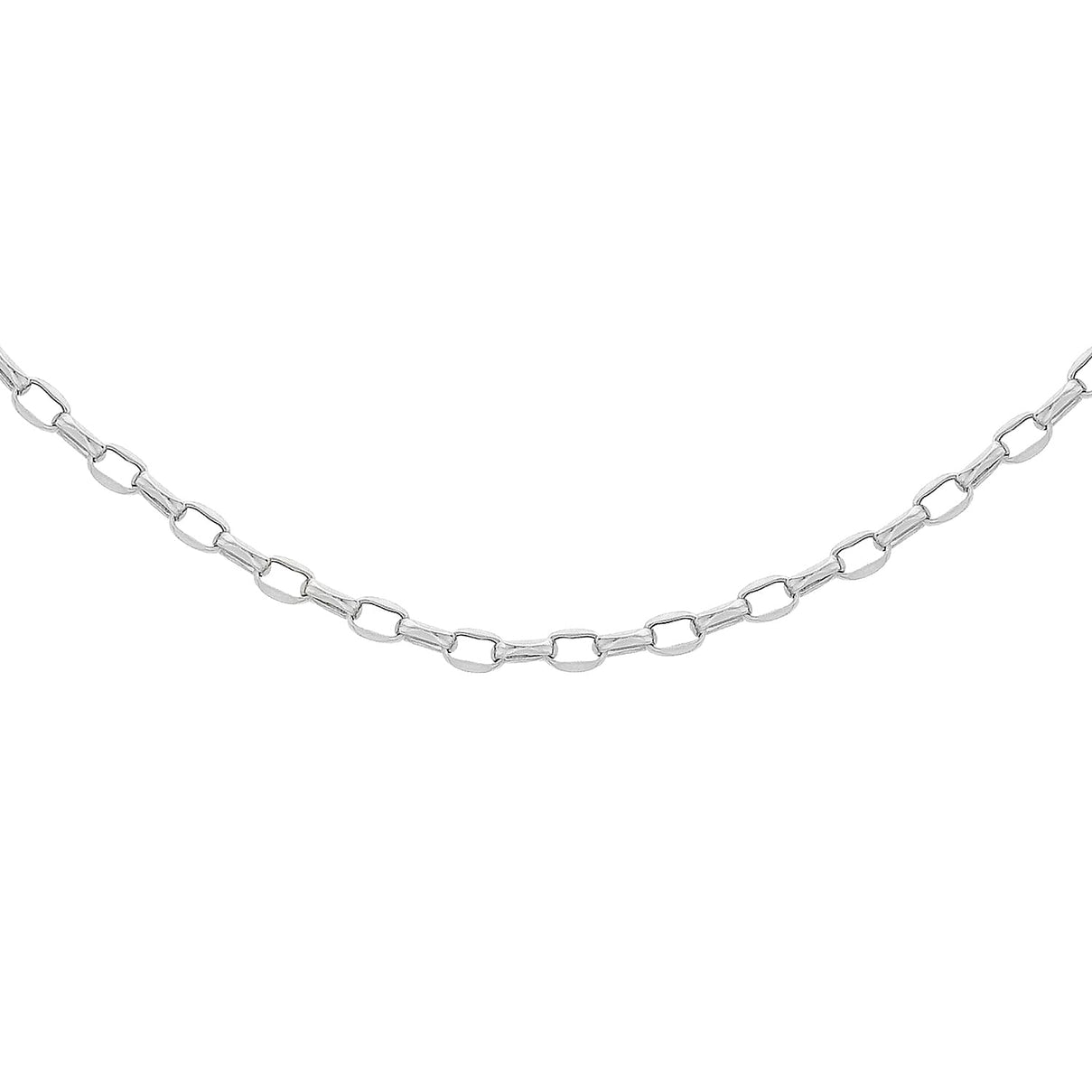 Sterling Silver Oval Belcher Chain 20 Inch 7607383 0