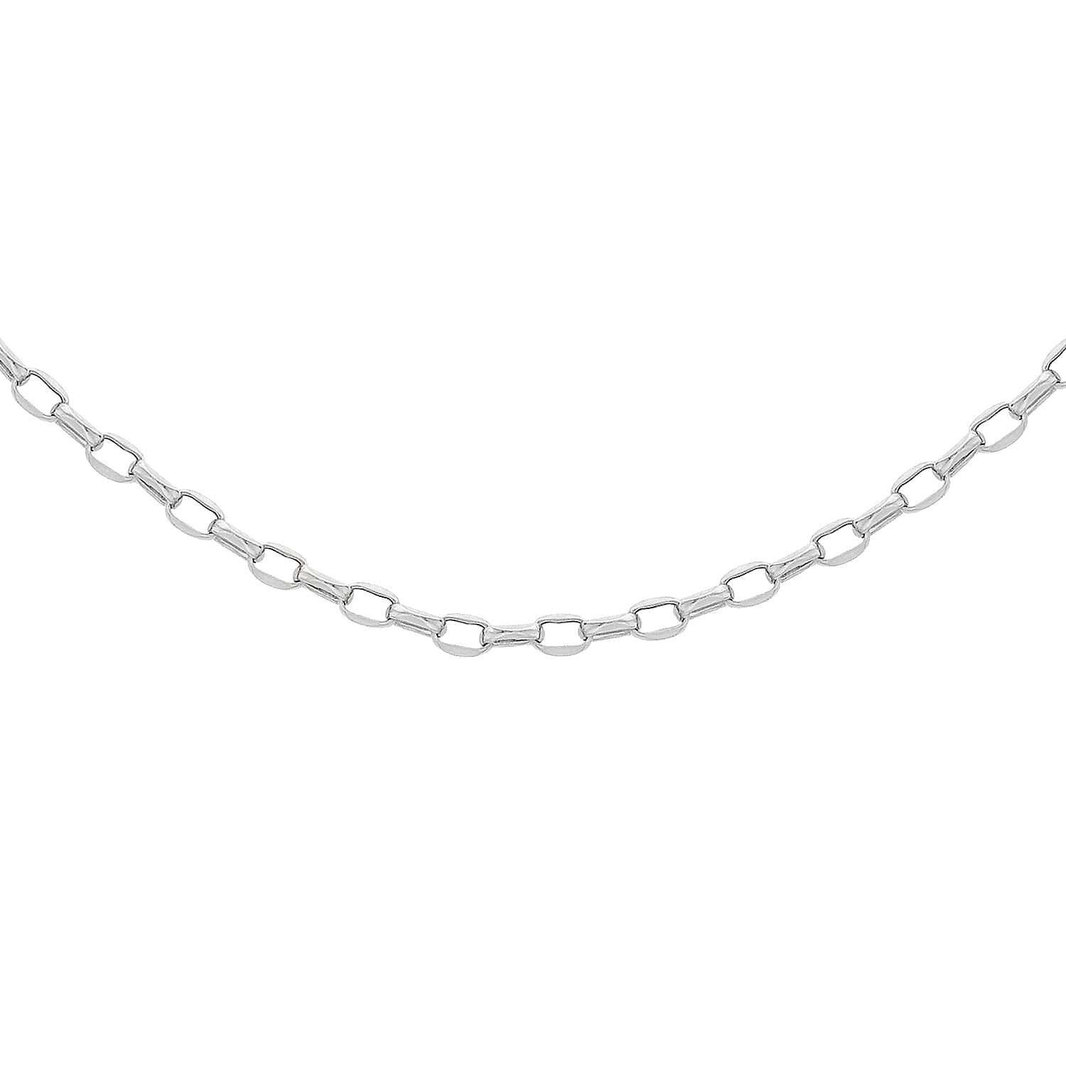 Sterling Silver Oval Belcher Chain 20 Inch 7607383 0