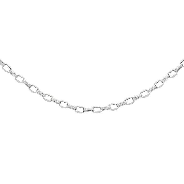 Sterling Silver Oval Belcher Chain 20 Inch 7607383 1