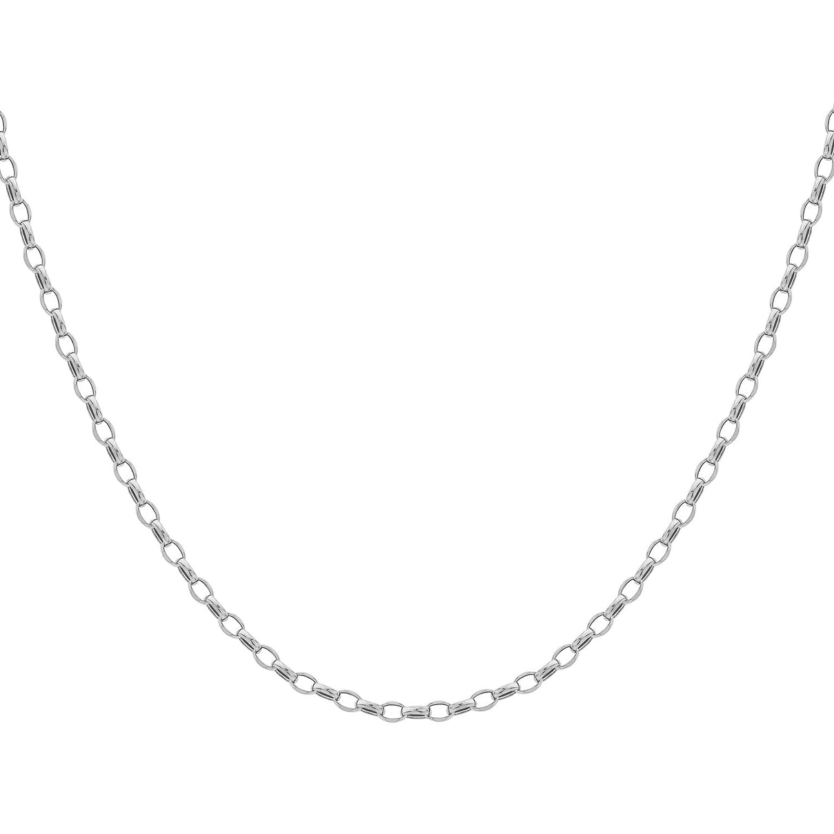 Sterling Silver Oval Belcher Chain 20 Inch 7607383 1