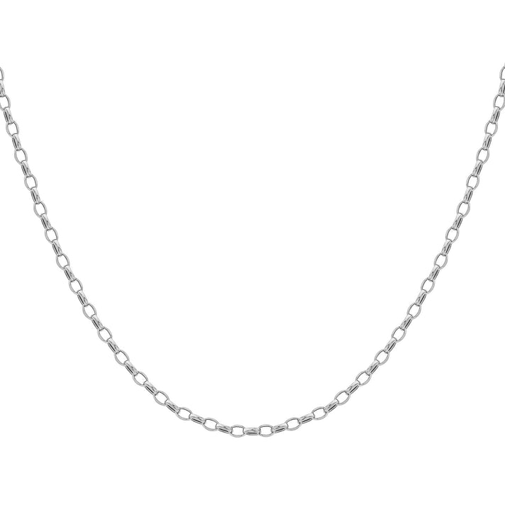 Sterling Silver Oval Belcher Chain 20 Inch 7607383 2