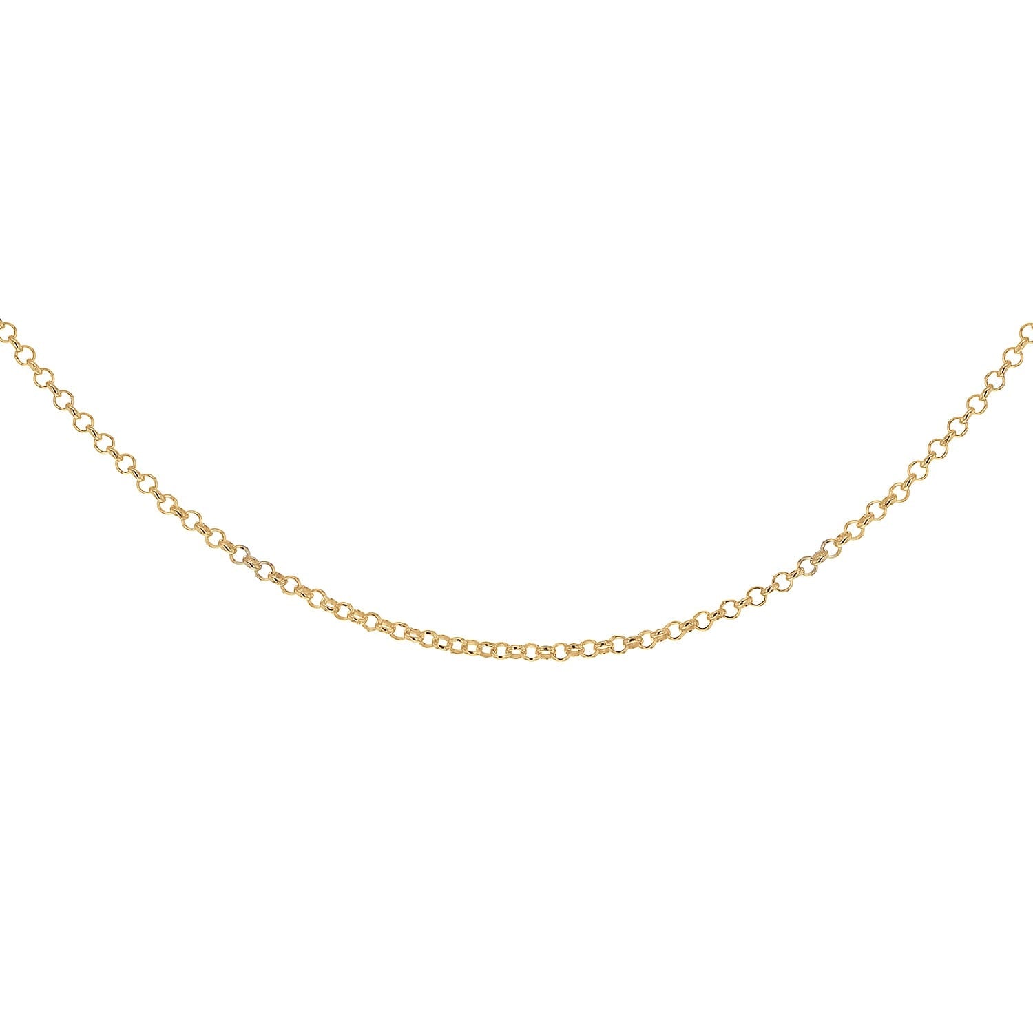 Sterling Silver Yellow Gold Plated Belcher Chain 20 Inch 7611453 1