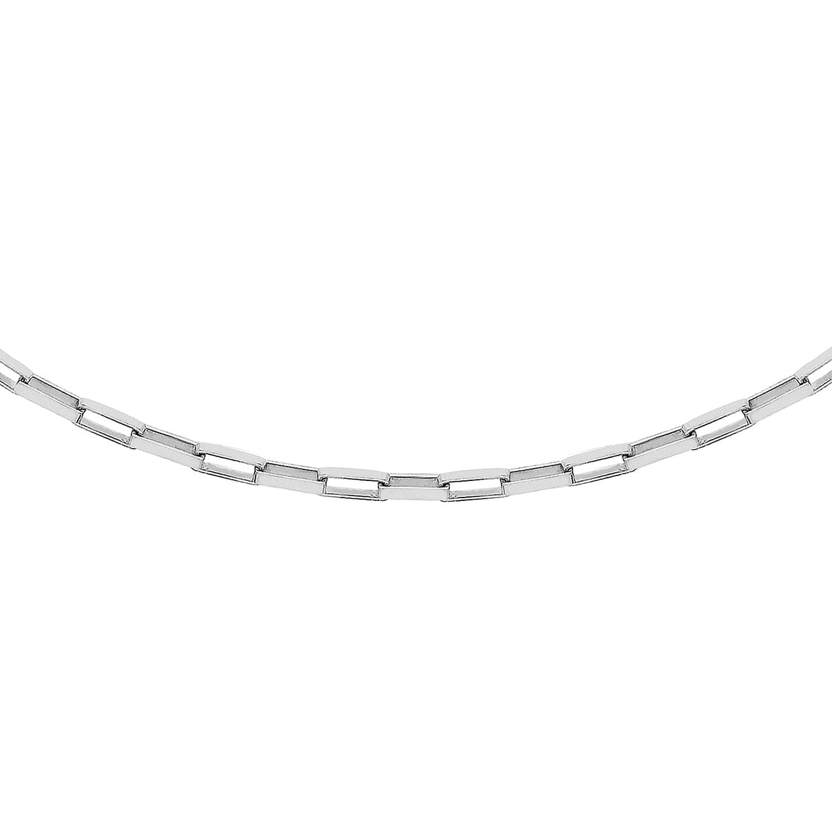 Sterling Silver Square Paperclip Chain 20 Inch 7618287 0