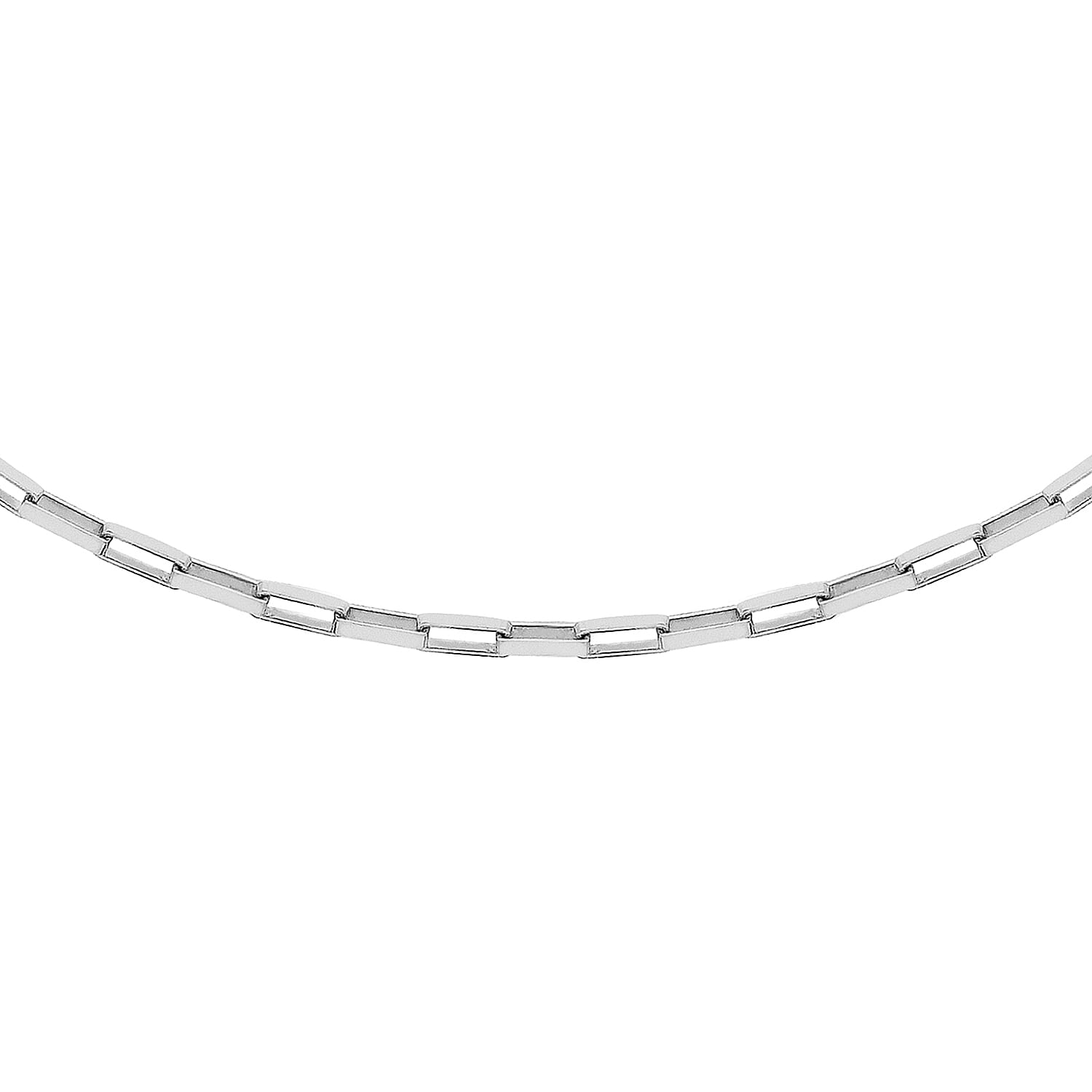Sterling Silver Square Paperclip Chain 20 Inch 7618287 0
