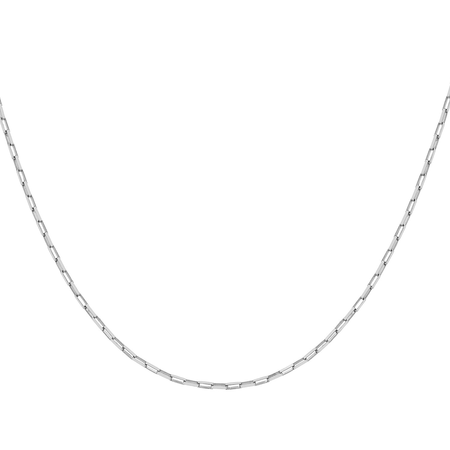 Sterling Silver Square Paperclip Chain 20 Inch 7618287 1
