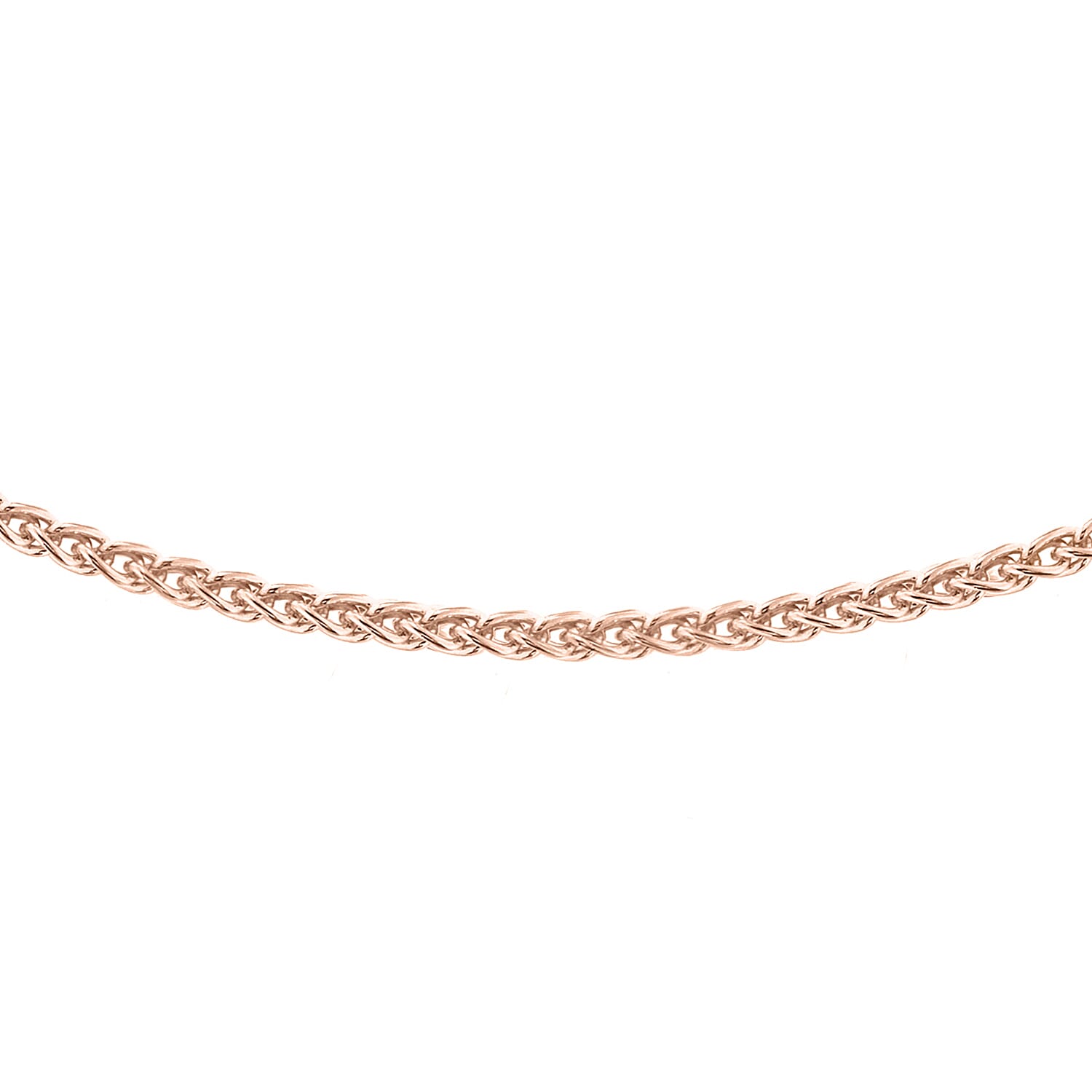 Sterling Silver Rose Gold Plated Spiga Chain 20 Inch 7619190 0