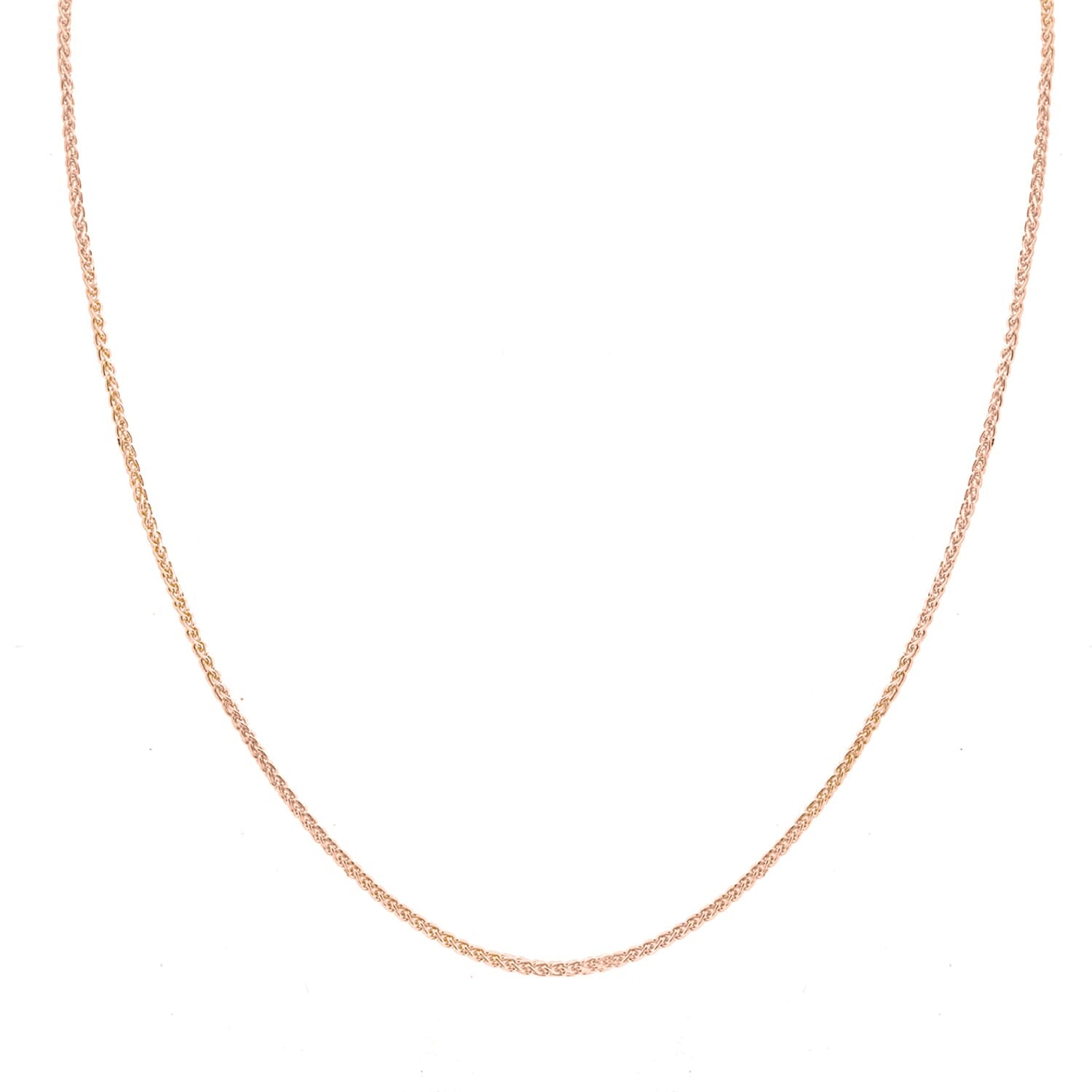 Sterling Silver Rose Gold Plated Spiga Chain 20 Inch 7619190 1