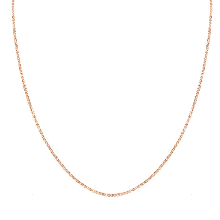 Sterling Silver Rose Gold Plated Spiga Chain 20 Inch 7619190 2