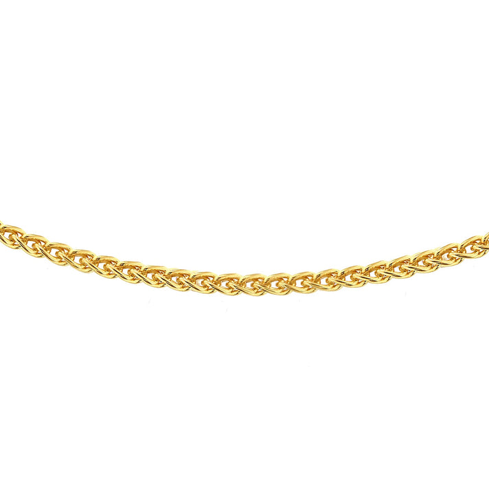 Sterling Silver Yellow Gold Plated Spiga Chain 20 Inch 7619193 1