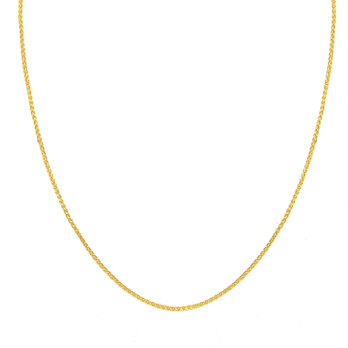 Sterling Silver Yellow Gold Plated Spiga Chain 20 Inch 7619193 1