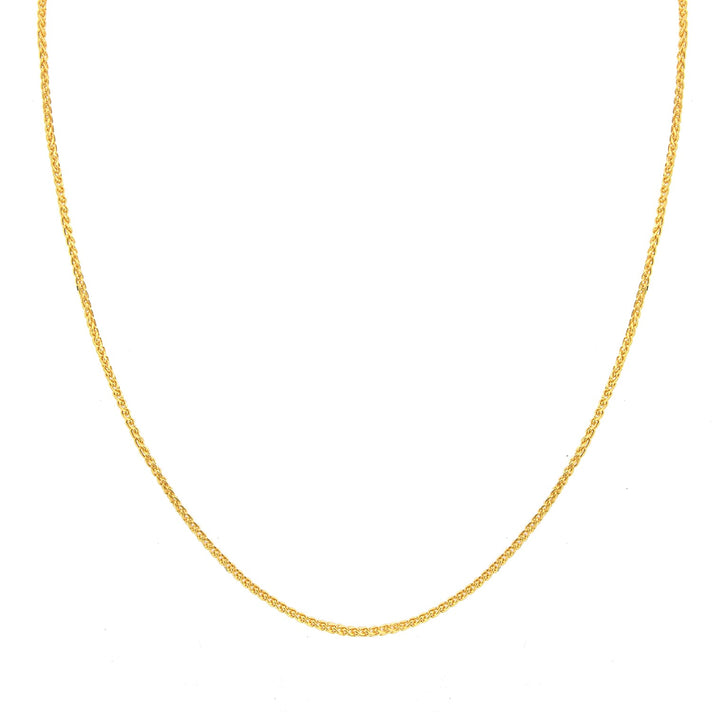 Sterling Silver Yellow Gold Plated Spiga Chain 20 Inch 7619193 2
