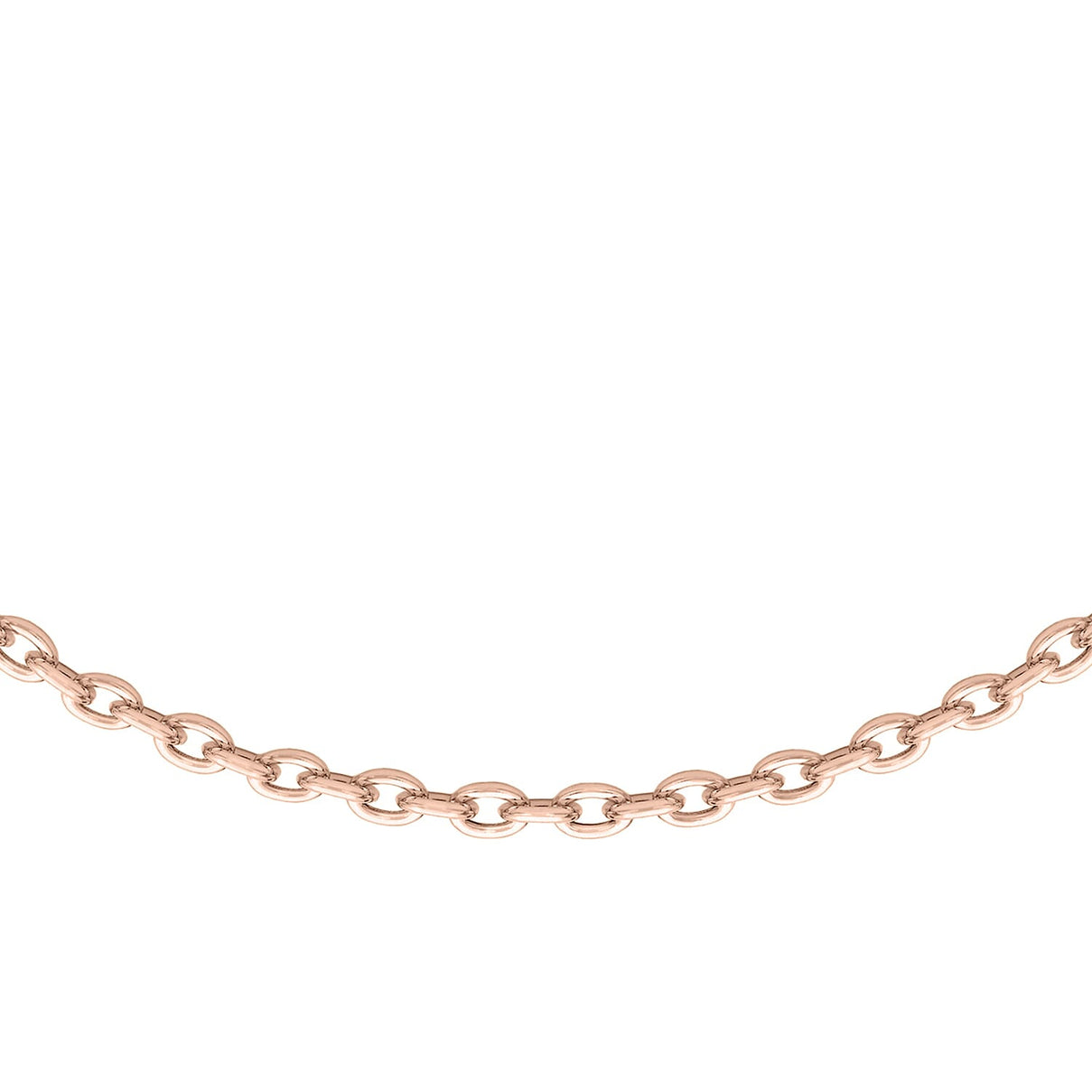 Sterling Silver Rose Gold Plated Adjustable Trace Chain 18 Inch - 20 Inch 7620008 0
