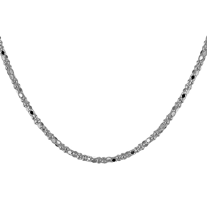 Sterling Silver Mirror Popcorn Chain 20 Inch 7620334 2