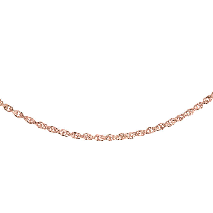 Sterling Silver Rose Gold Plated 1.8mm 35 Prince of Wales Chain 20 Inch 7620345 1