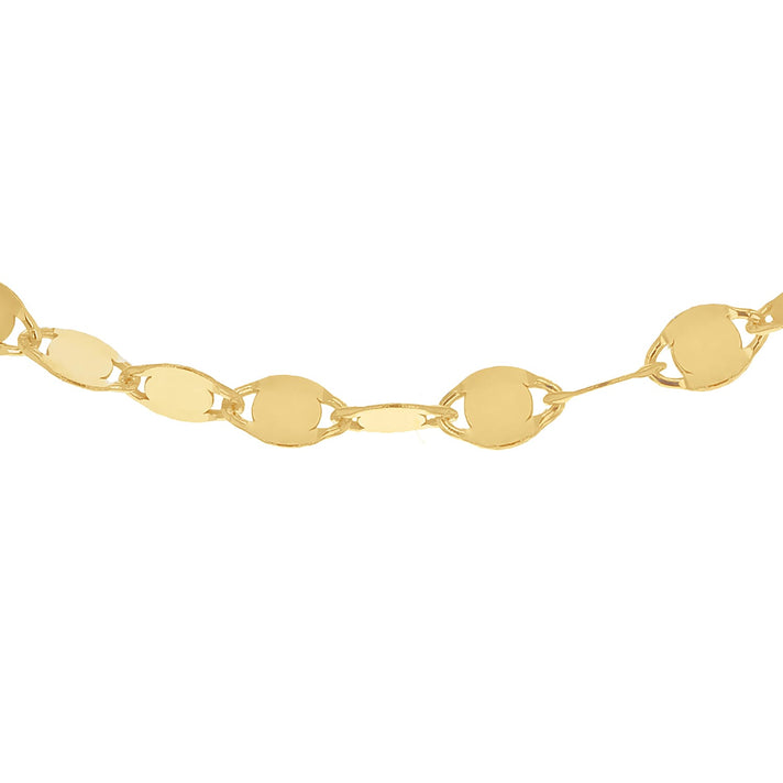 Sterling Silver Yellow Gold Plated 2.6mm Flat Mirror Link Chain 20 Inch 7620579 1