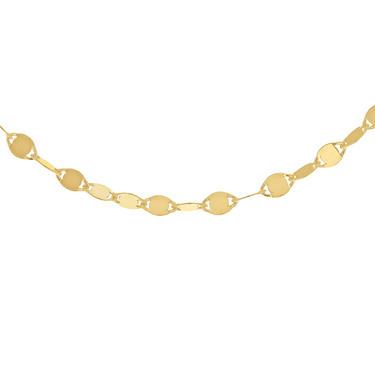 Sterling Silver Yellow Gold Plated 2.6mm Flat Mirror Link Chain 20 Inch 7620579 1