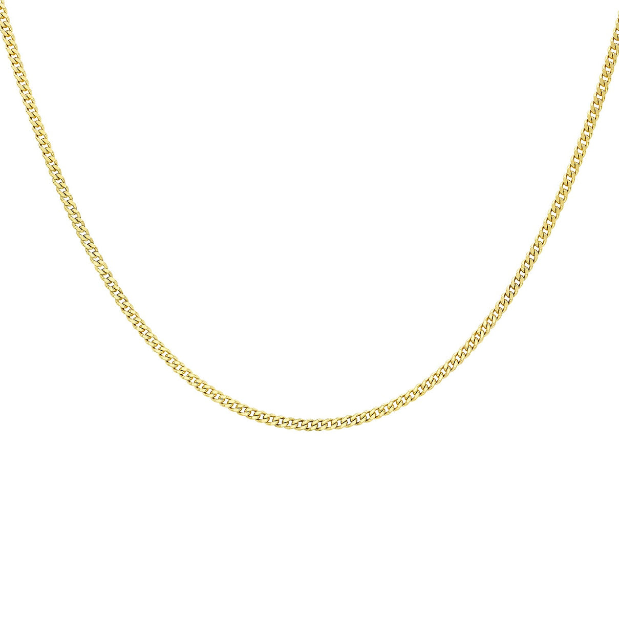 Sterling Silver 1 Micron Yellow Gold Plated Adjustable Diamond Cut Curb Chain 18 Inch - 20 Inch 7620645 3