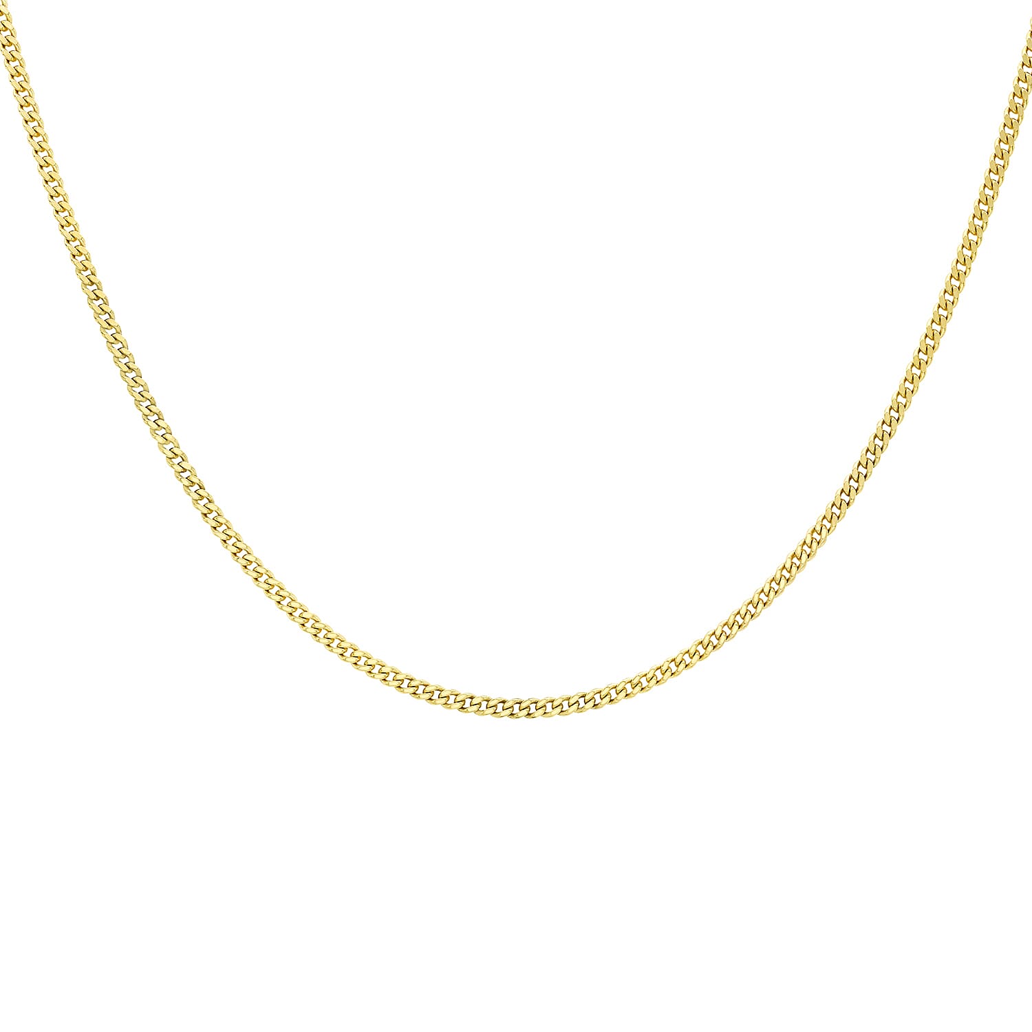 Sterling Silver 1 Micron Yellow Gold Plated Adjustable Diamond Cut Curb Chain 18 Inch - 20 Inch 7620645 3