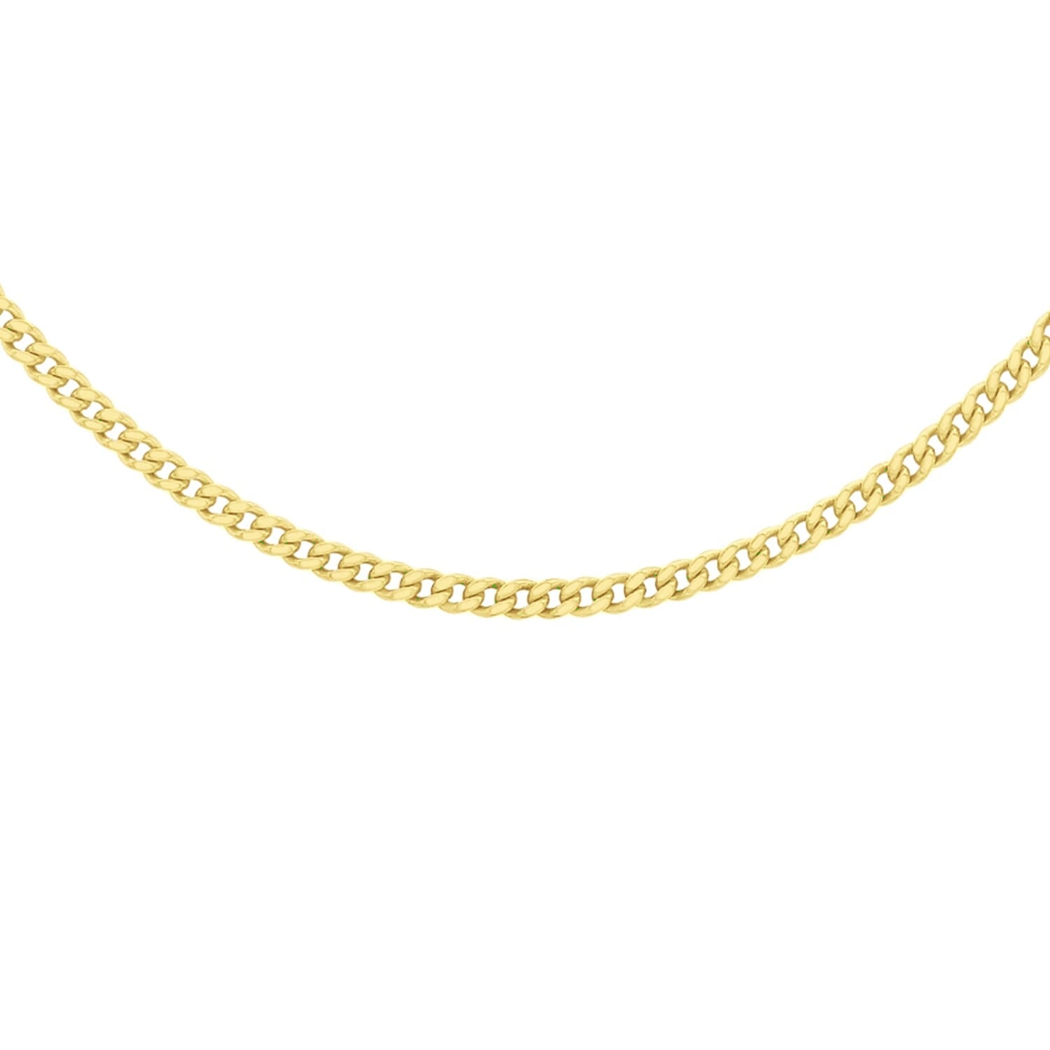 Sterling Silver Yellow Gold Plated Panza Curb Adjustable Chain 18 Inch - 20 Inch 7620658 0