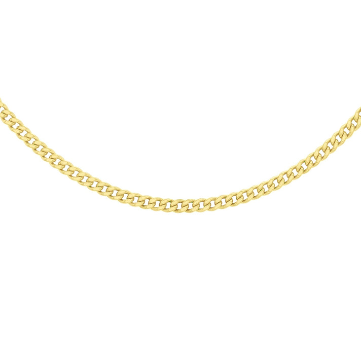 Sterling Silver Yellow Gold Plated Panza Curb Adjustable Chain 18 Inch - 20 Inch 7620658 1
