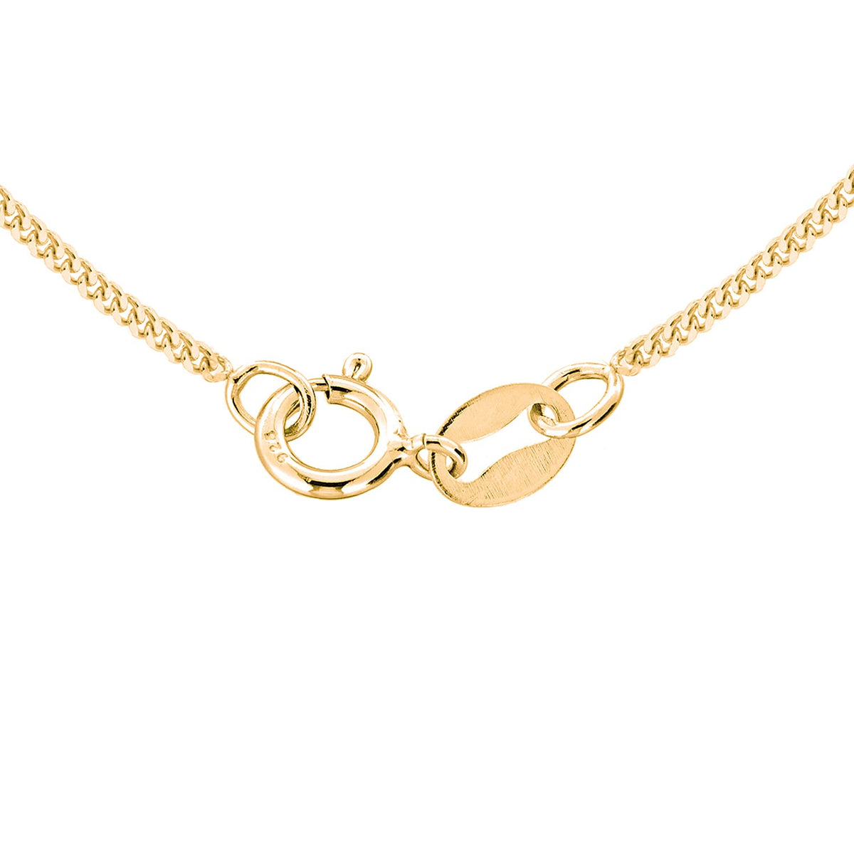 Sterling Silver Yellow Gold Plated Panza Curb Chain 20 Inch 7620730 6