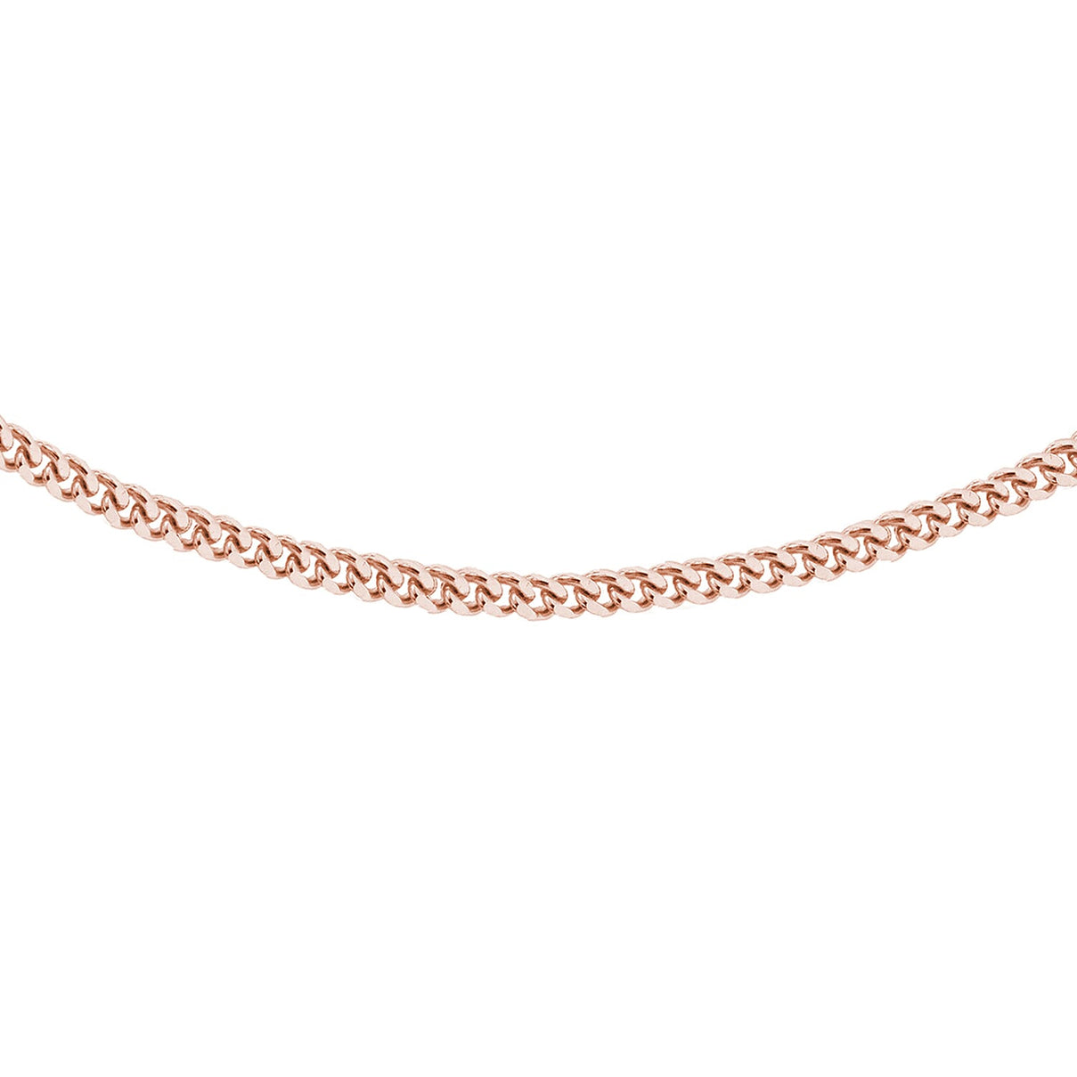 Sterling Silver Rose Gold Plated Panza Curb Chain 20 Inch 7620824 0