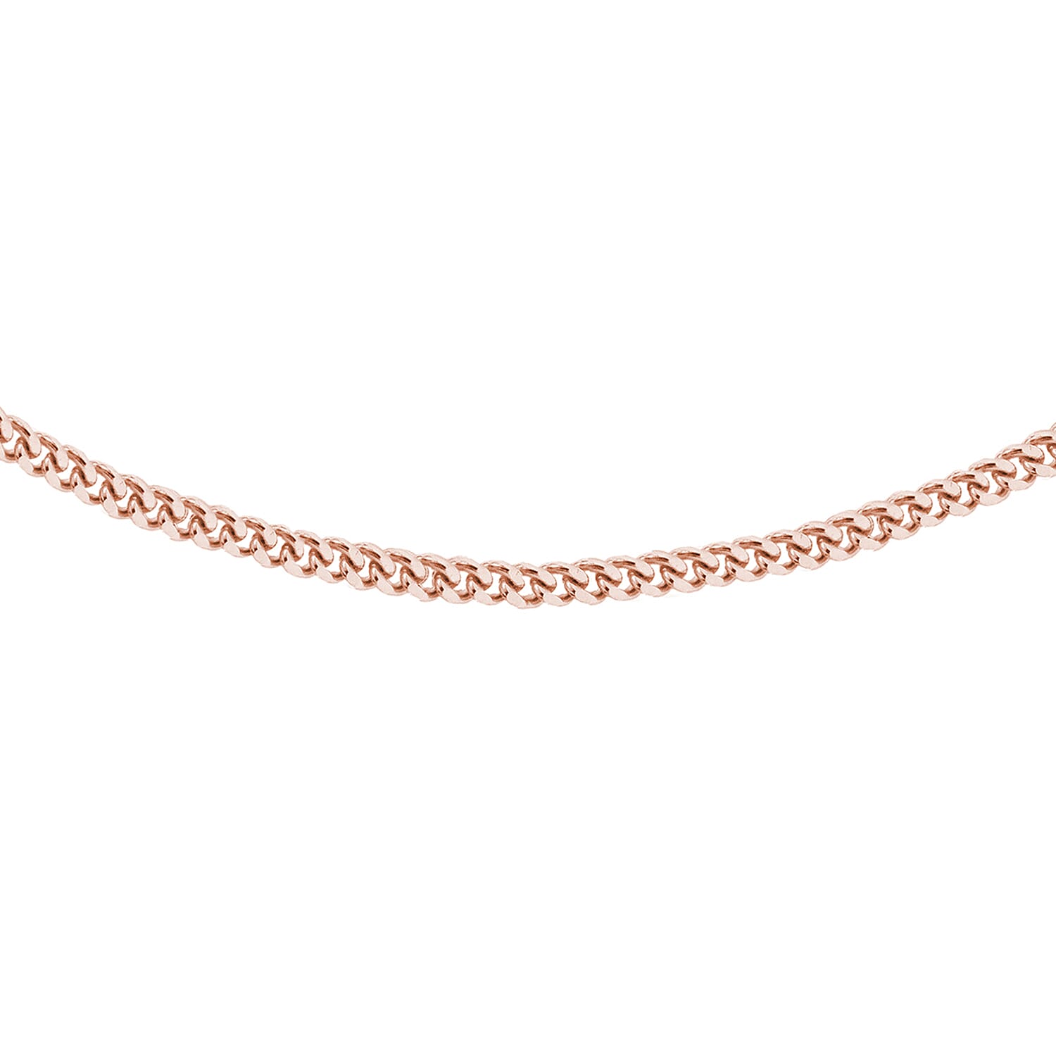 Sterling Silver Rose Gold Plated Panza Curb Chain 20 Inch 7620824 0
