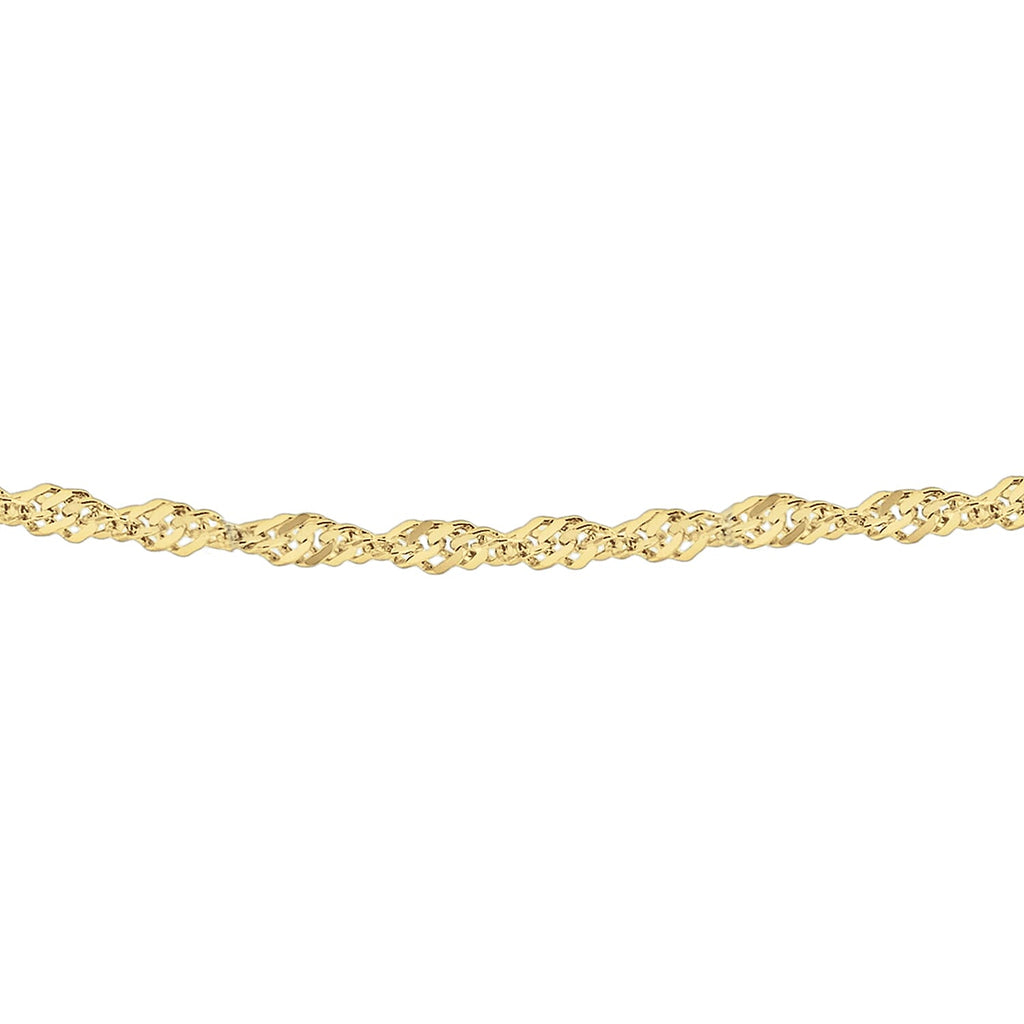 Sterling Silver Twist Curb Chain (Size - 20) With Spring Clasp