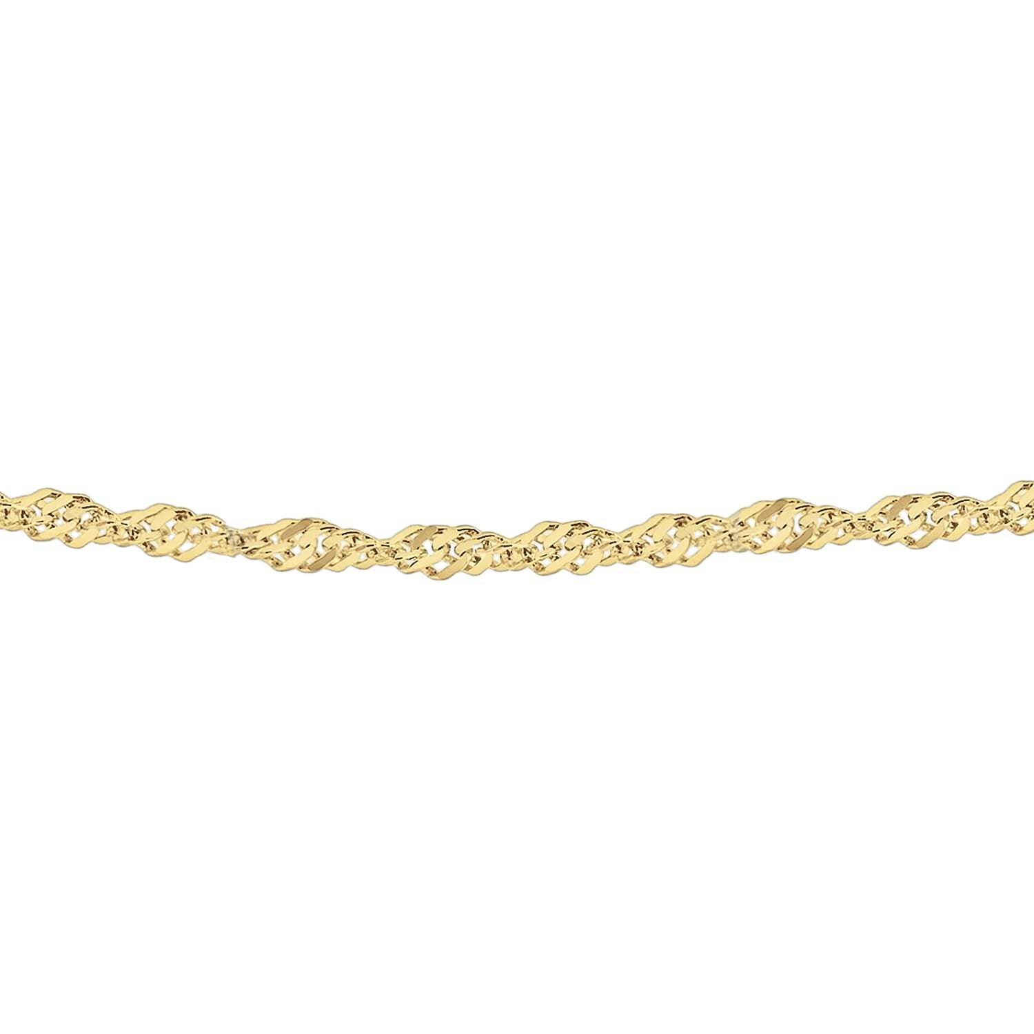 Sterling Silver 1 Micron Yellow Gold Plated 1.8mm Twist Curb Chain 20 Inch 7620941 5