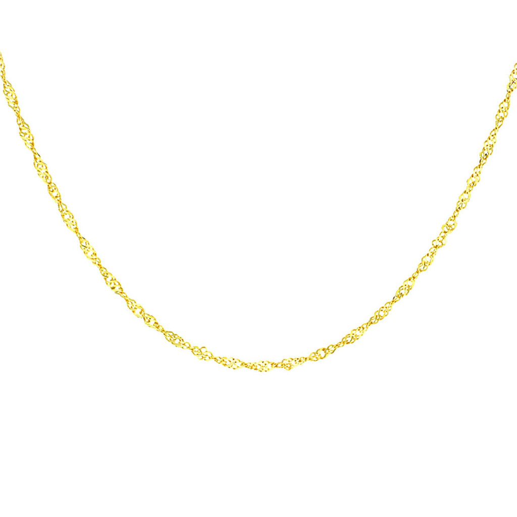 Sterling Silver Twist Curb Chain (Size - 20) With Spring Clasp