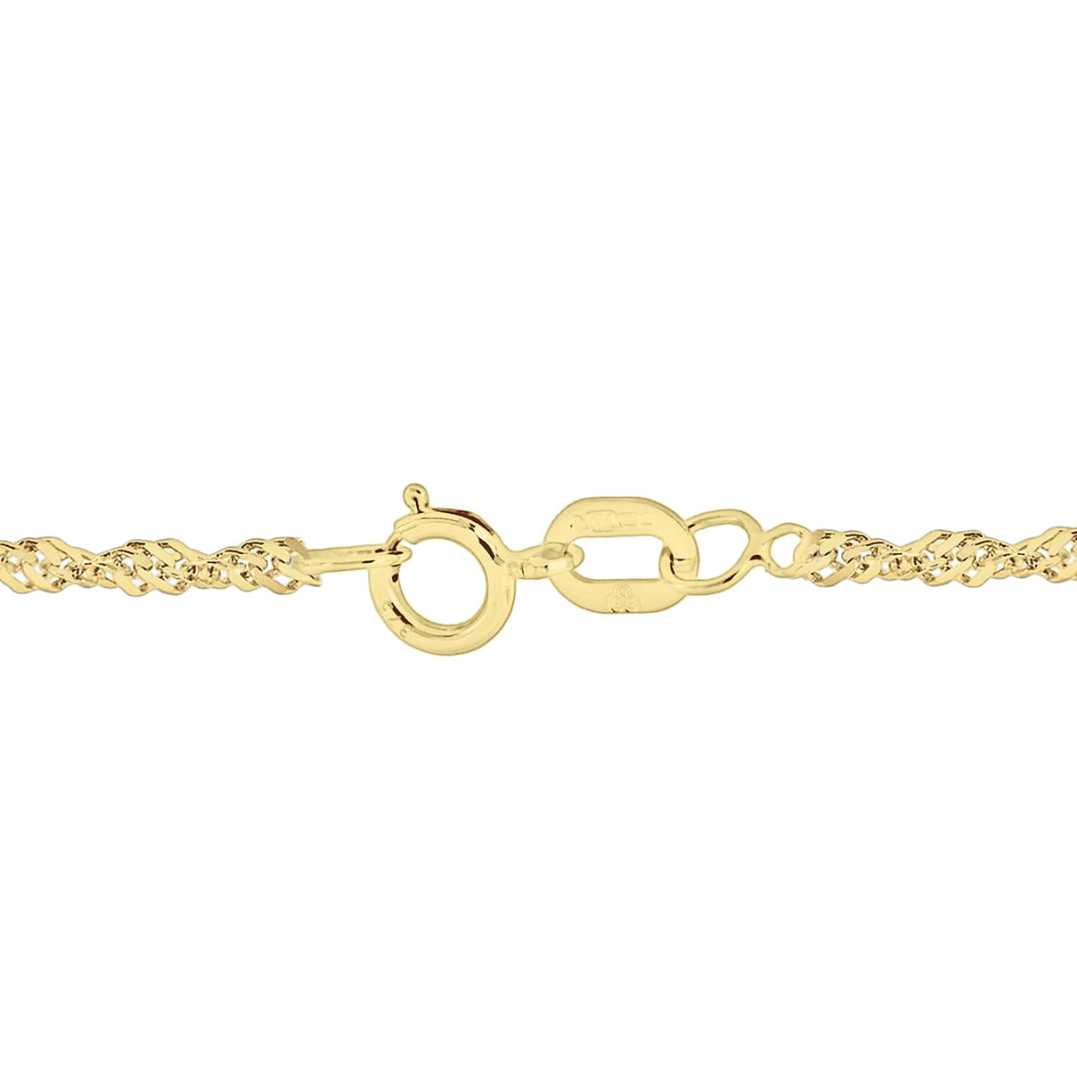 Sterling Silver 1 Micron Yellow Gold Plated 1.8mm Twist Curb Chain 20 Inch 7620941 7