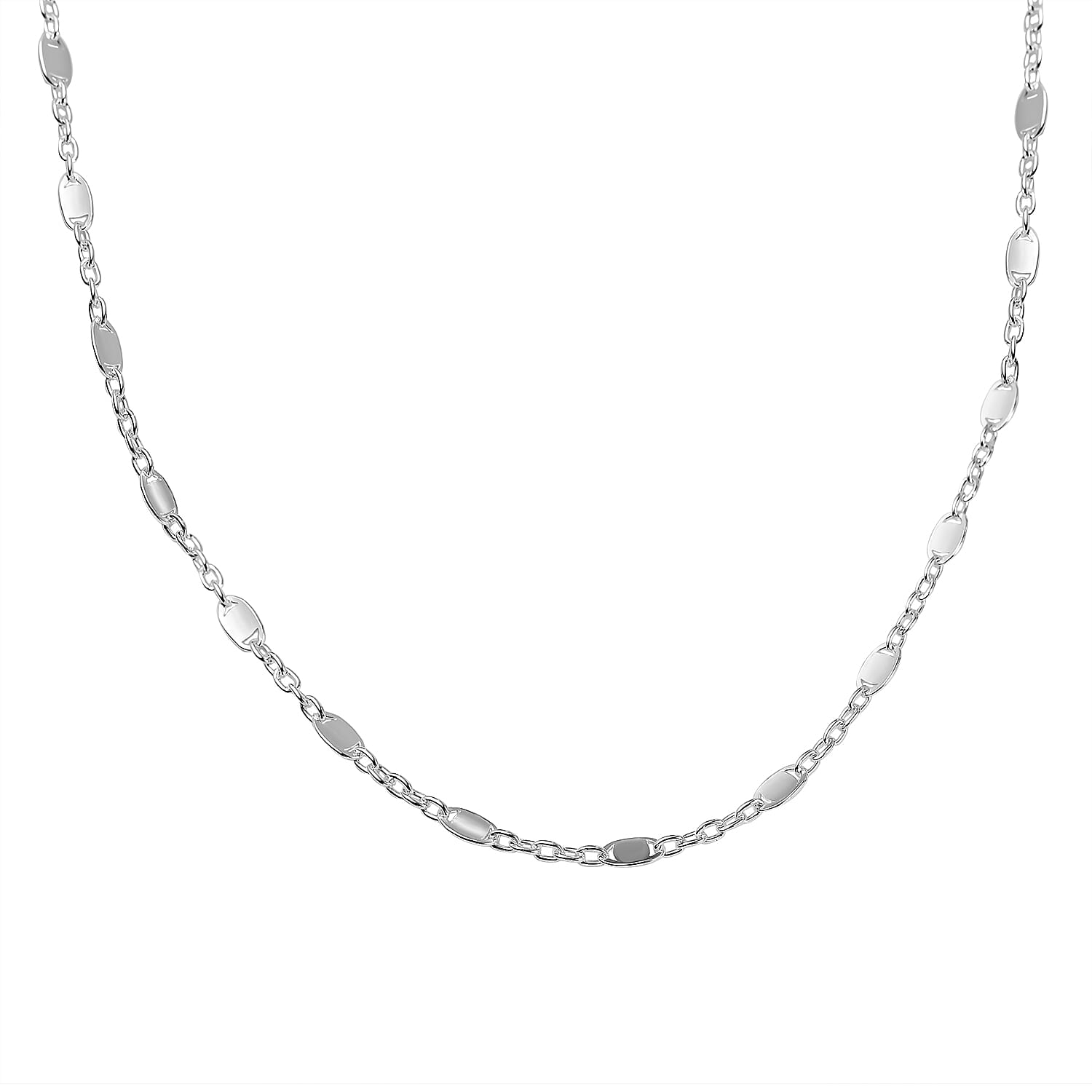 Sterling Silver Station Chain (Size - 20) 7708516 3