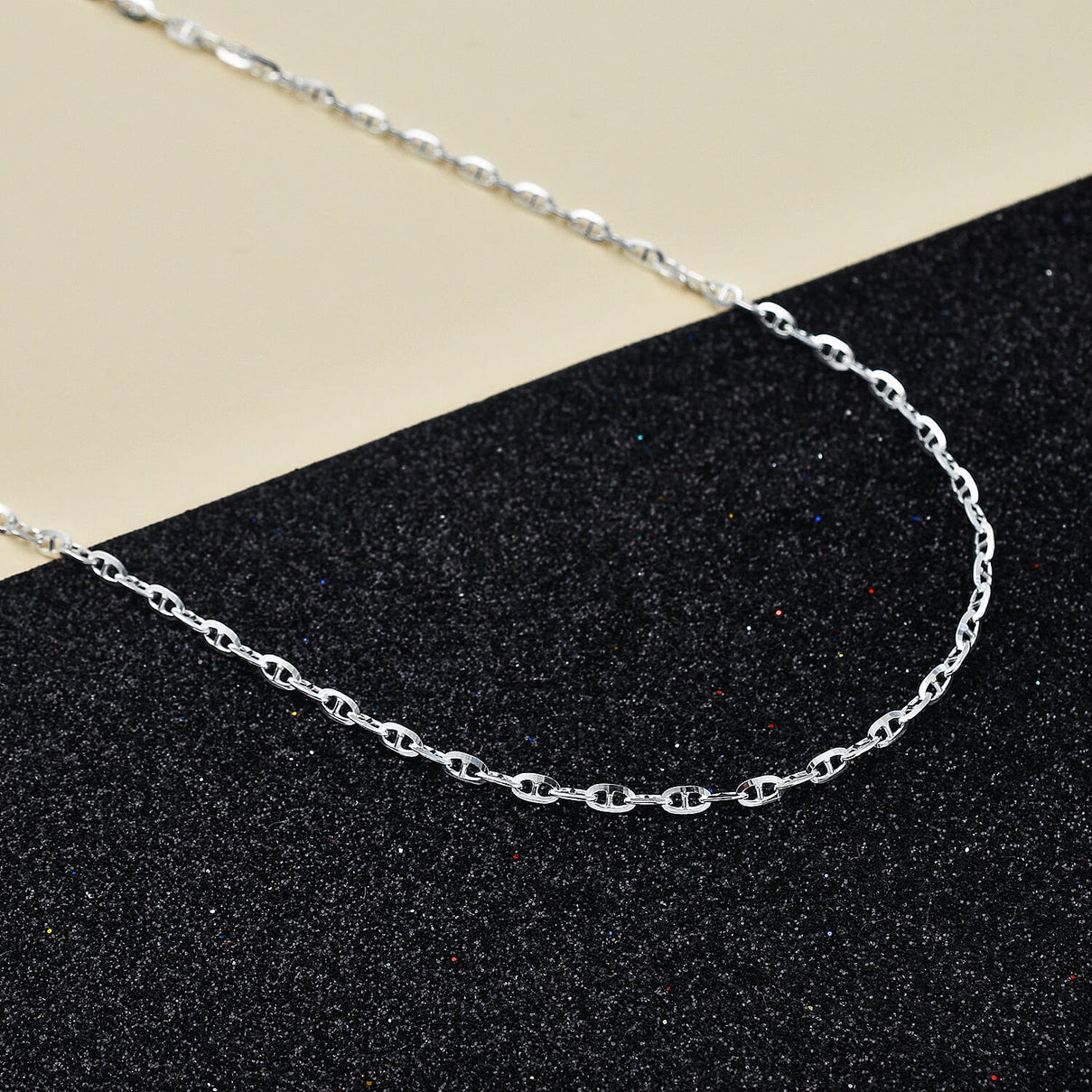 Sterling Silver Anchor Link Necklace (Size - 20) 7723925 1