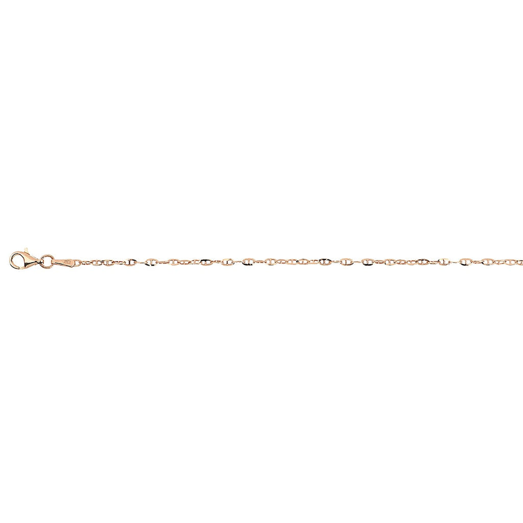 Rose Gold Plated Sterling Silver Chain (Size - 20)