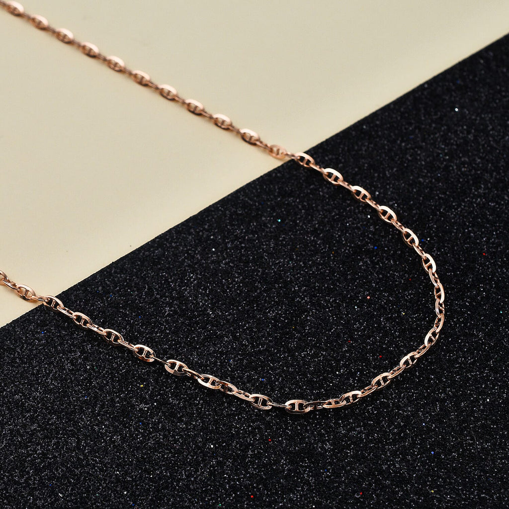 Rose Gold Plated Sterling Silver Chain (Size - 20)