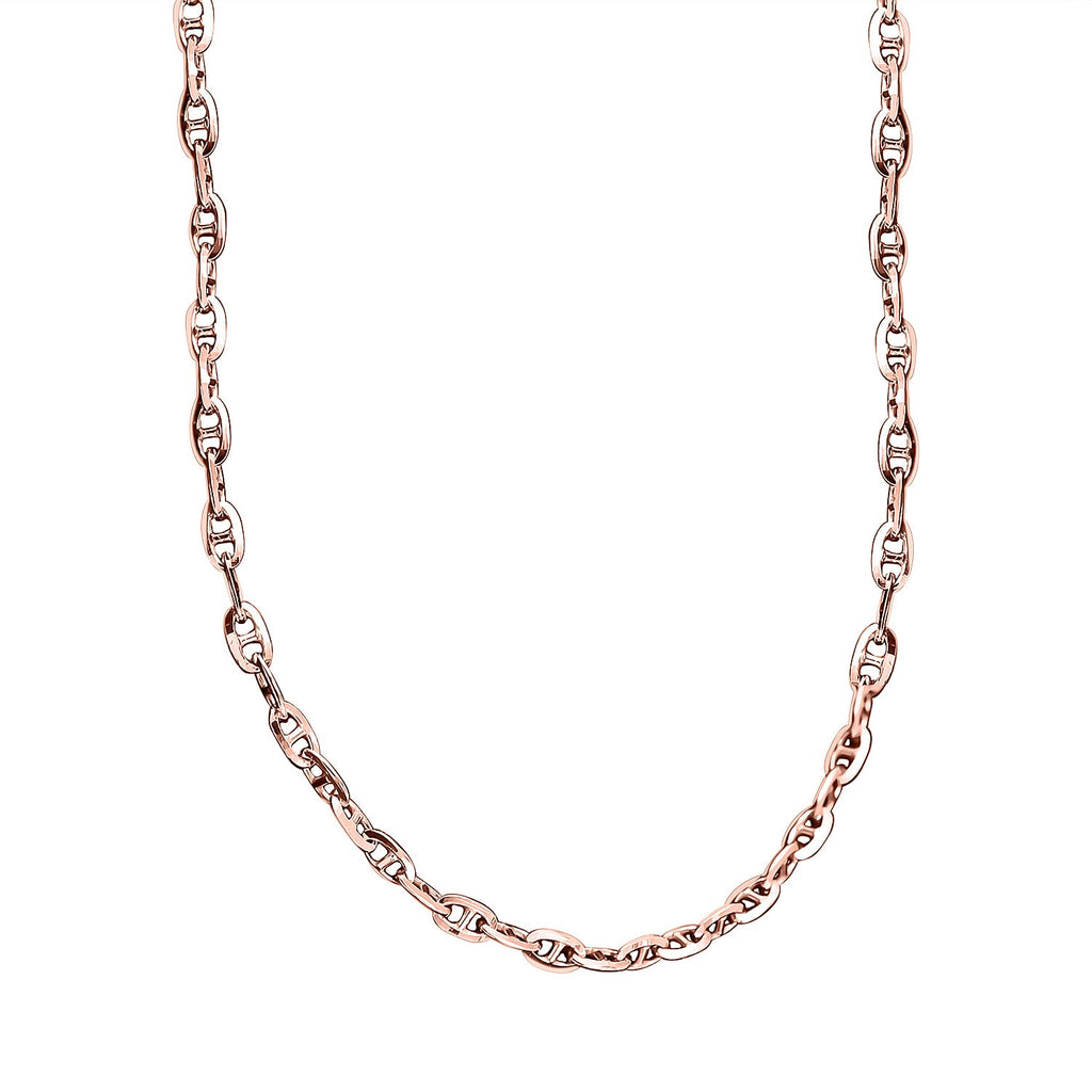 Rose Gold Plated Sterling Silver Chain (Size - 20)
