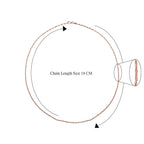 Rose Gold Plated Sterling Silver Chain (Size - 20)